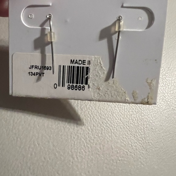 First Issue | A Liz Claiborne Company | Silver Clear CZ Dangle Earrings - Picture 3 of 4